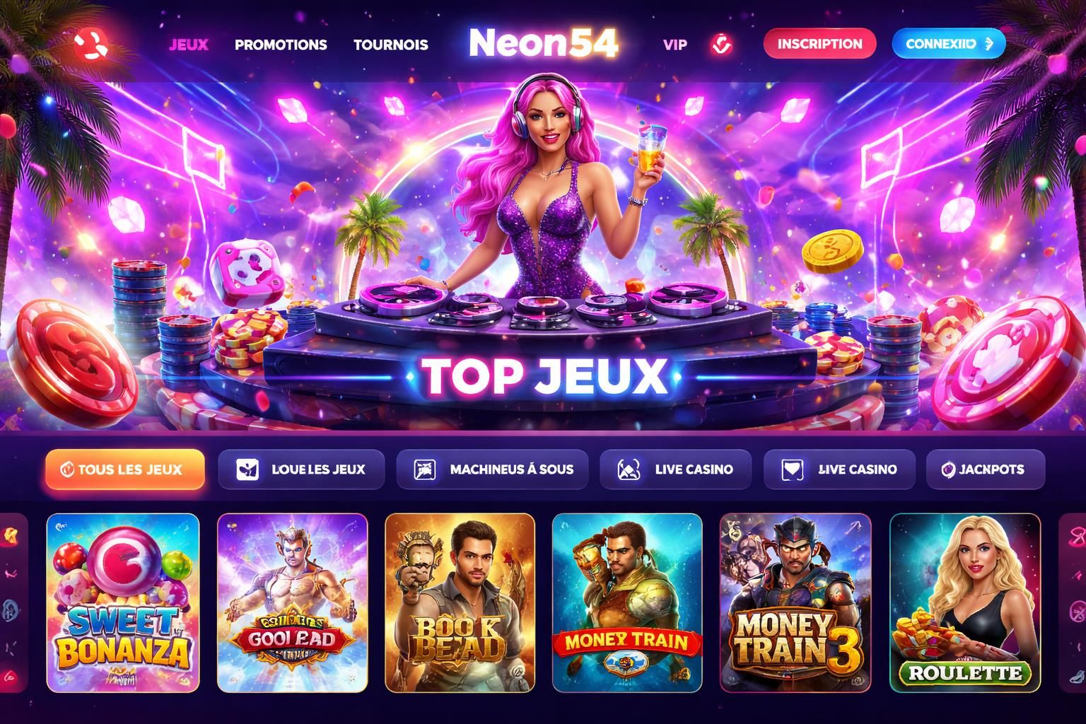 découvrez neon54, le casino en ligne qui vous plonge dans un univers de divertissement exceptionnel avec des jeux variés, des bonus attractifs et une expérience immersive unique.